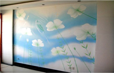  延长画墙绘怎么画好白云的蓬松感？