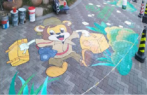 延长夏季画地面彩绘会遇到的问题