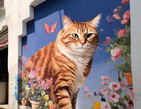  延长自己绘制有个性的手绘墙