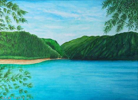  延长在墙绘中，如何绘画绿水青山？